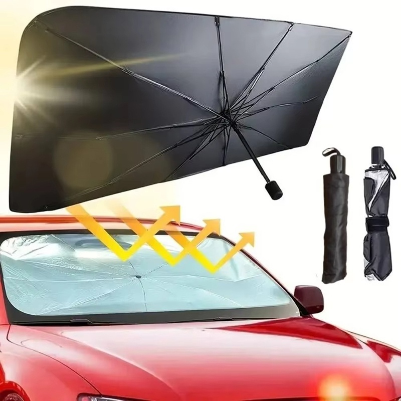 Car Sunshade Windshield Umbrella Foldable - Parasole Pieghevole Multiuso per Parabrezza Auto,