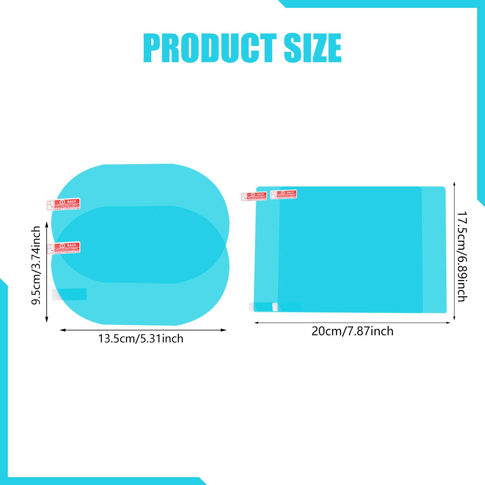 Anti Glare Car Rearview Mirror Film - Pellicola per finestrini laterali auto, antiappannamento,