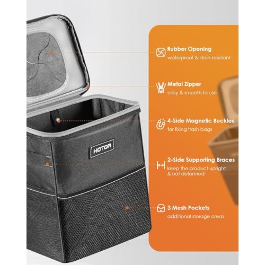 Cestino per Auto con Coperchio - Waterproof Car Trash Can With Lid recensione e prezzo
