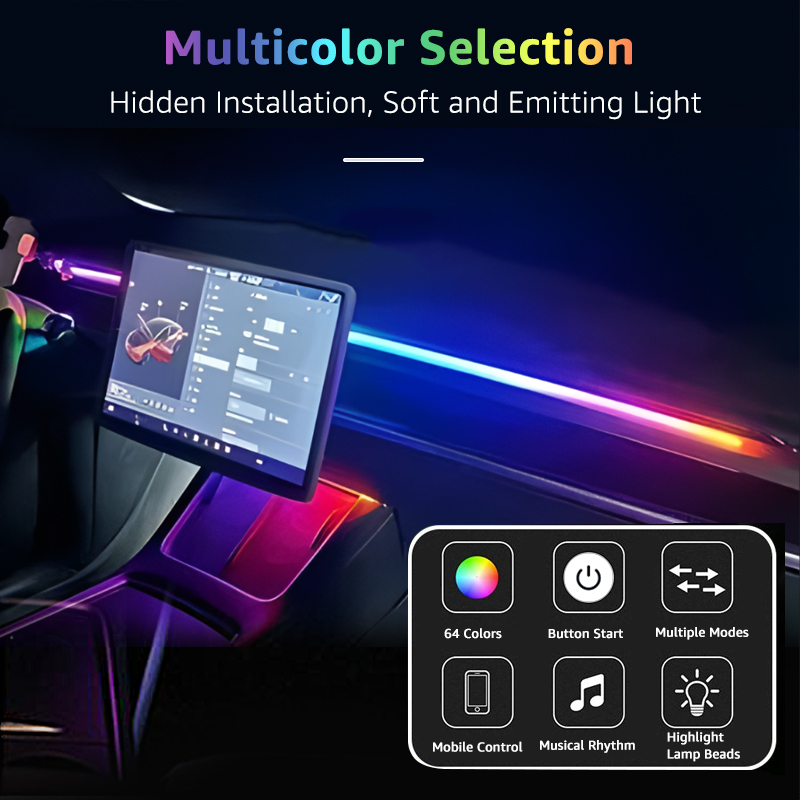 78 pollici 200cm 150cm LED aut - Led Ambient Interior Car Lights App Control recensione e prezzo