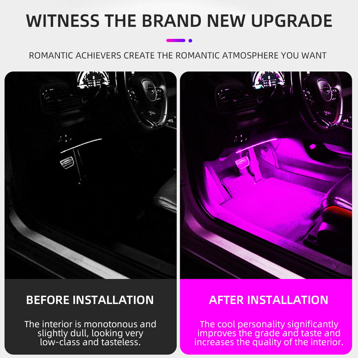 Lampada Decorativa RGB 2/4in1  - Led Ambient Interior Car Lights App Control recensione e prezzo