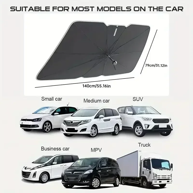 Parasole pieghevole per auto,  - Car Sunshade Windshield Umbrella Foldable recensione e prezzo