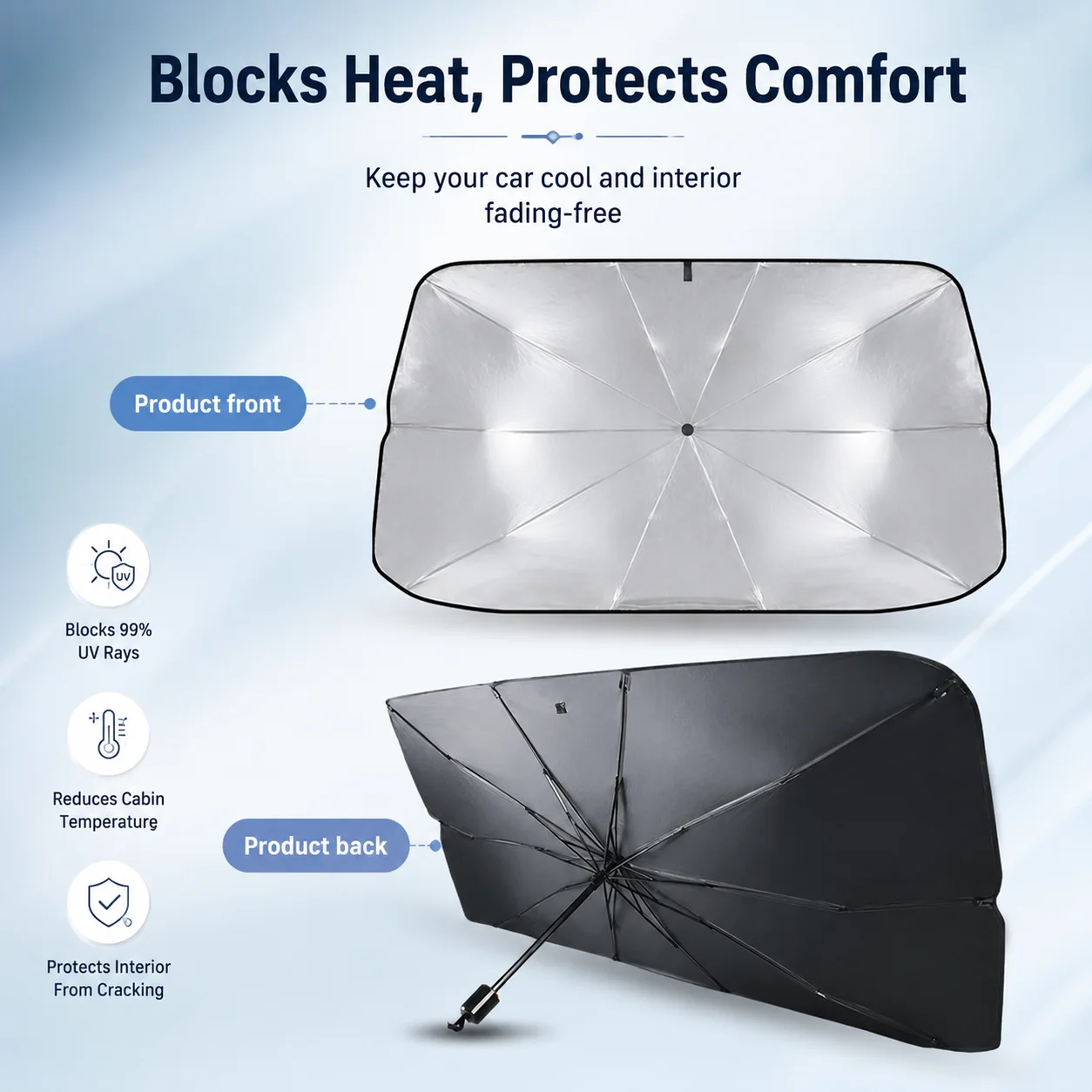 1 paravento parasole pieghevol - Car Sunshade Windshield Umbrella Foldable recensione e prezzo